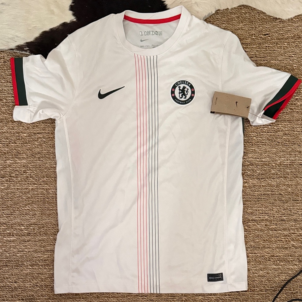 Chelsea Football Club Nike Cream Jersey with Red and Green Details